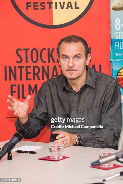 Carlo Gabriel Redgrave Nero attends a press conference in connection with the Stockholm International Film Festival on November 10, 2017 in...