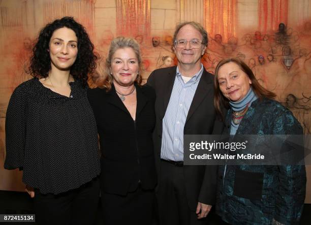 Joanne Kelly, Kate Mulgrew, Douglas Aibel and Dale Soules attend The Vineyard Theatre's Emerging Artists Luncheon at The National Arts Club on...