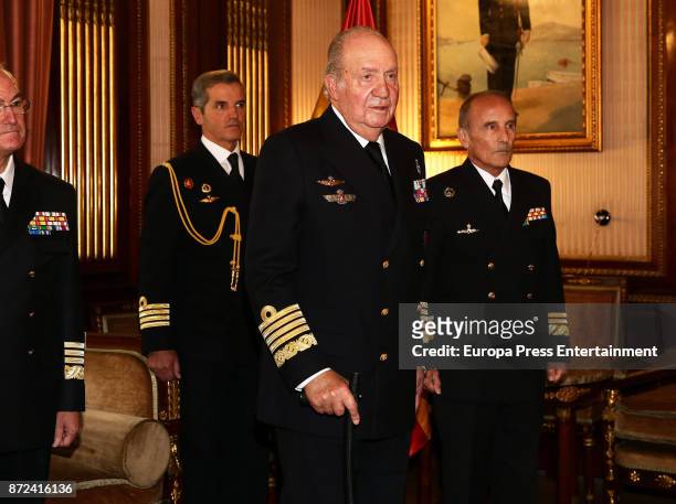 King Juan Carlos attends Naval Museum board meeting on November 8, 2017 in Madrid, Spain.