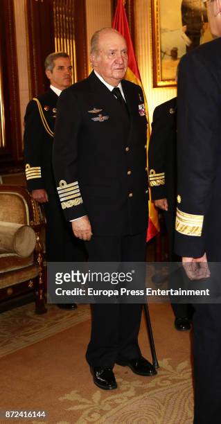 King Juan Carlos attends Naval Museum board meeting on November 8, 2017 in Madrid, Spain.