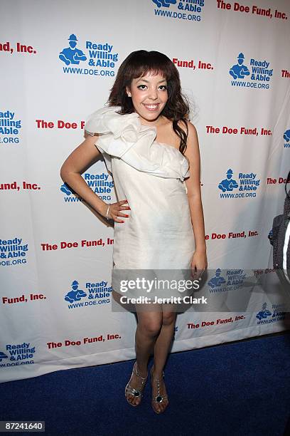 Alexandra Alexis attends the Friends of Doe celebrity DJ series at The Angel Orensanz Foundation on May 14, 2009 in New York City.