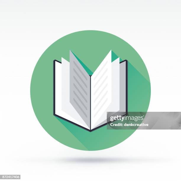 open book icon - enciclopedia stock illustrations