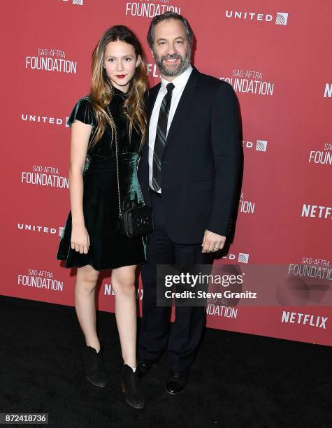 Judd Apatow, Iris Apatow arrives at the SAG-AFTRA Foundation Patron of the Artists Awards 2017 on November 9, 2017 in Beverly Hills, California.