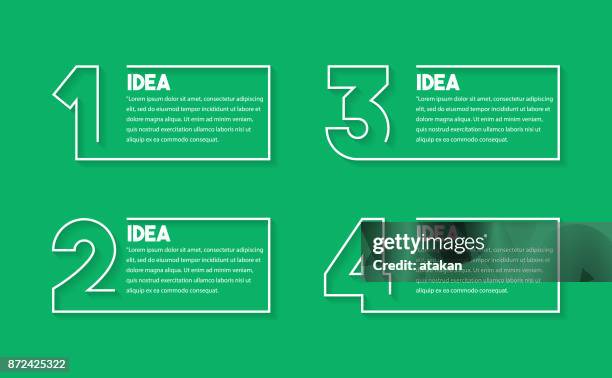 ilustrações, clipart, desenhos animados e ícones de modelos de gráfico de vetor para infográficos com 4 opções - number 4