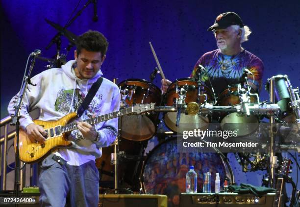 John Mayer and Bill Kreutzmann of Dead & Company perform during Band Together Bay Area Fire Benefit Concert at AT&T Park on November 9, 2017 in San...