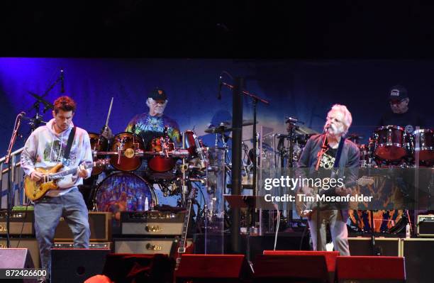 John Mayer, Bill Kreutzmann, Bob Weir, and Mickey Hart of Dead & Company perform during Band Together Bay Area Fire Benefit Concert at AT&T Park on...