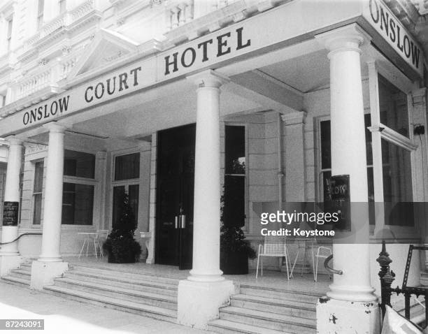 The Onslow Court Hotel in Kensington, London, September 1985. In the later 1940s, it was home to John George Haigh, aka The Acid Bath Murderer, who...