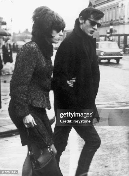 Maureen Smith, the sister of Moors murderer Myra Hindley, with her husband David during the hearing at Hyde, Greater Manchester, 9th December 1965....