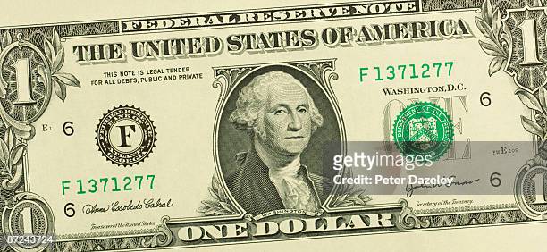 one us dollar bill. - one dollar bill stock pictures, royalty-free photos & images