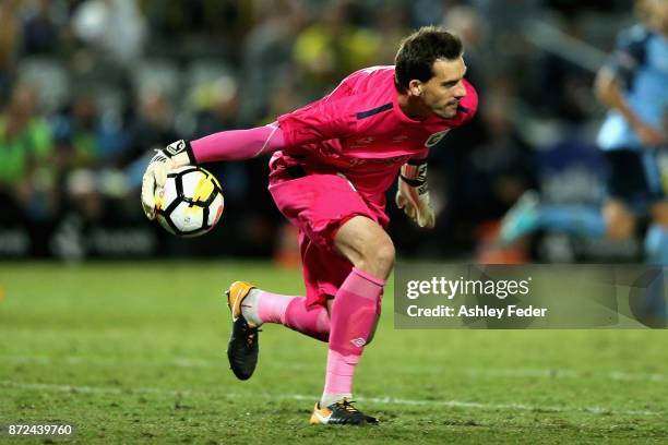 Ben Kennedy of the Mariners in action during the round six A-League match between the Central Coast Mariners and Sydney FC at Central Coast Stadium...