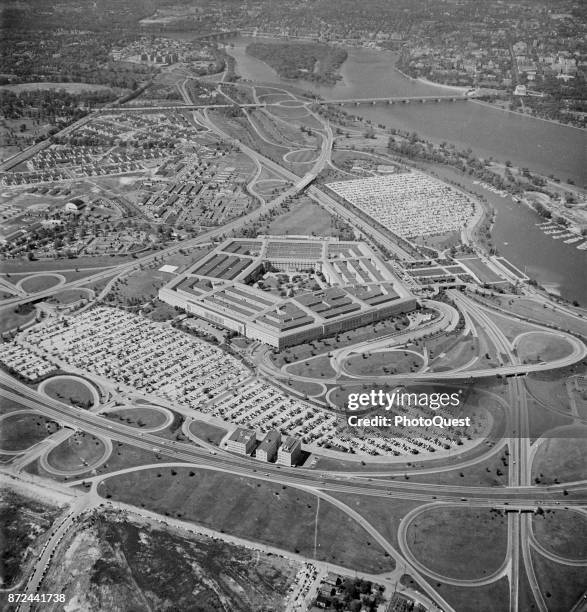 Aerial view of the Pentagon, Washington DC, 1956.