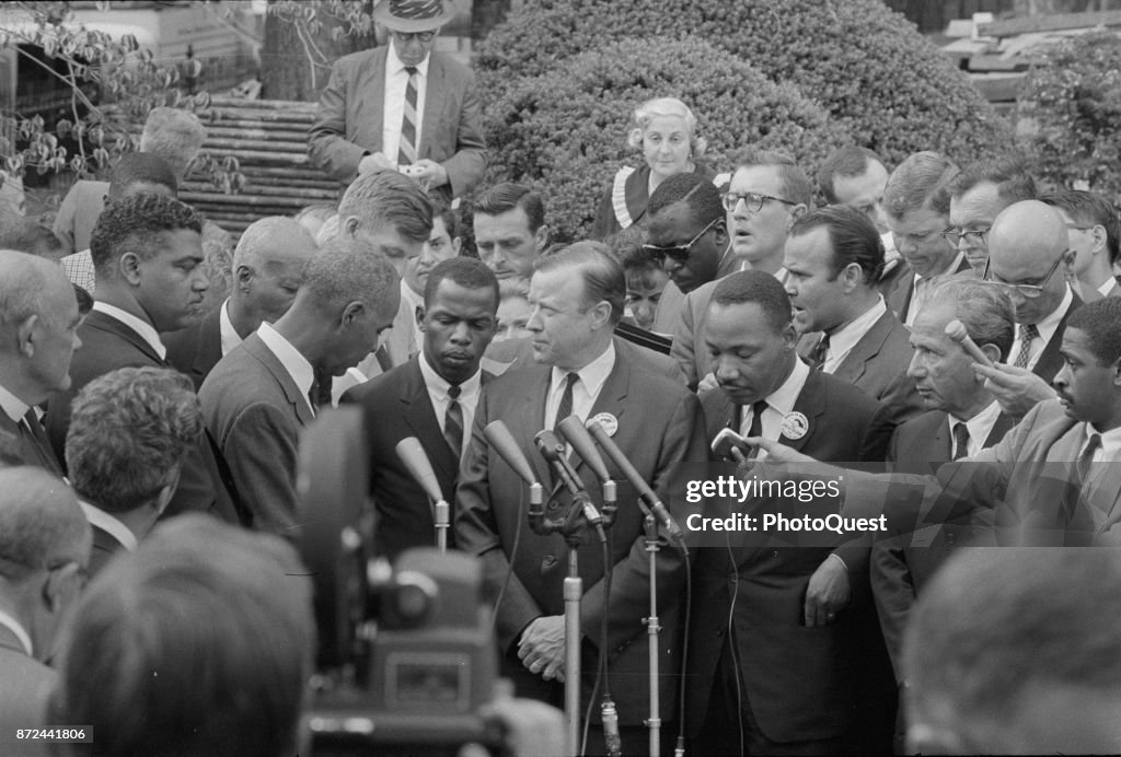 Civil Rights Leaders Talk To Press