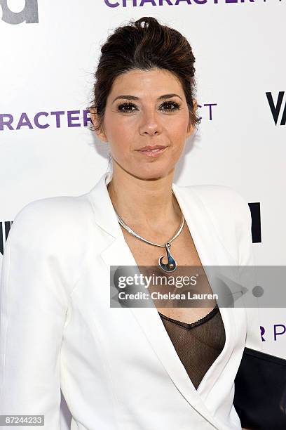 Actress Marisa Tomei arrives at the "American Character: A Photographic Journey" Exhibition Opening Celebration at Ace Gallery on May 14, 2009 in...