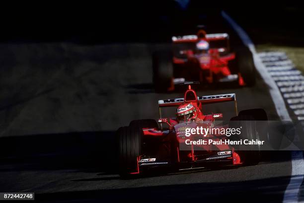 Eddie Irvine, Mika Salo, Ferrari F399, Grand Prix of Germany, Hockenheimring, 01 August 1999.