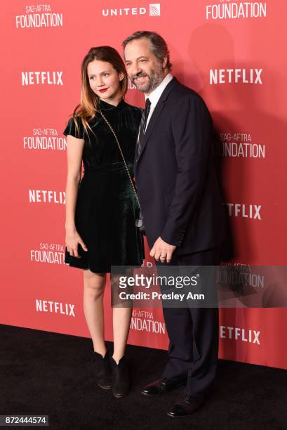 Iris Apatow and Judd Apatow attend SAG-AFTRA Foundation Patron of the Artists Awards 2017 - Arrivals at Wallis Annenberg Center for the Performing...