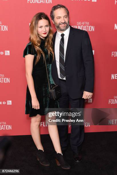 Iris Apatow and Judd Apatow attend SAG-AFTRA Foundation Patron of the Artists Awards 2017 - Arrivals at Wallis Annenberg Center for the Performing...