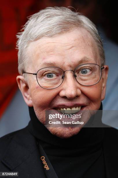 Film critic Roger Ebert attends the Roger Ebert Conference Center Announcement held at the American Pavillion during the 62nd International Cannes...