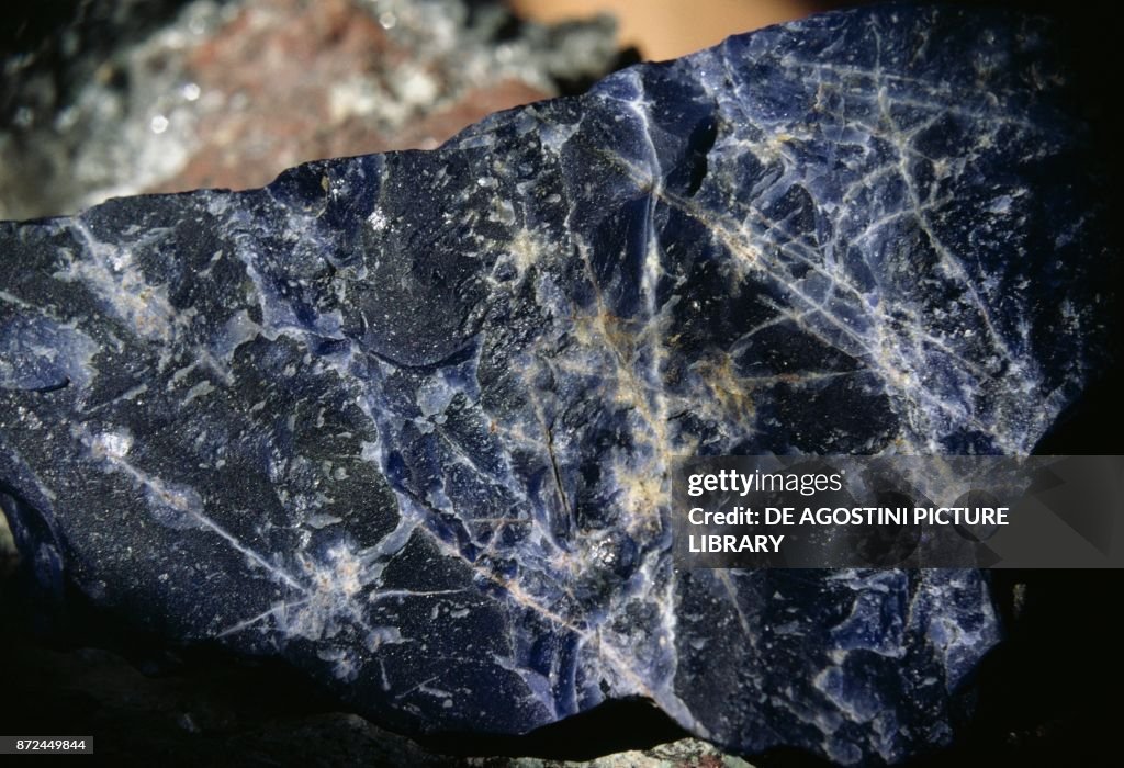 Detail of azurite (carbonate mineral)