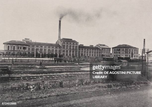 Sugar refinery, Ferrara, Emilia-Romagna, Italy, from l'Illustrazione Italiana, Year XLV, No 3, January 20, 1918.