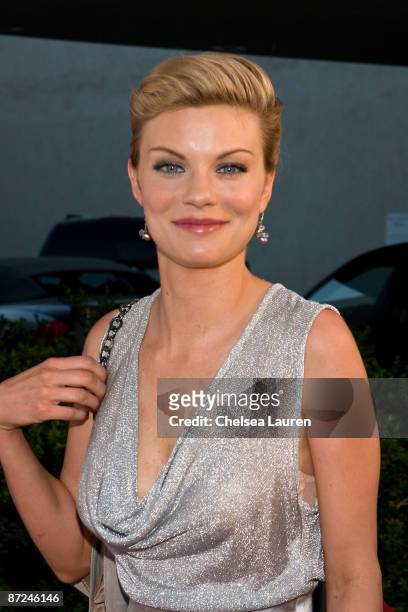 Actress Nicole Hiltz arrives at the "American Character: A Photographic Journey" Exhibition Opening Celebration at Ace Gallery on May 14, 2009 in...