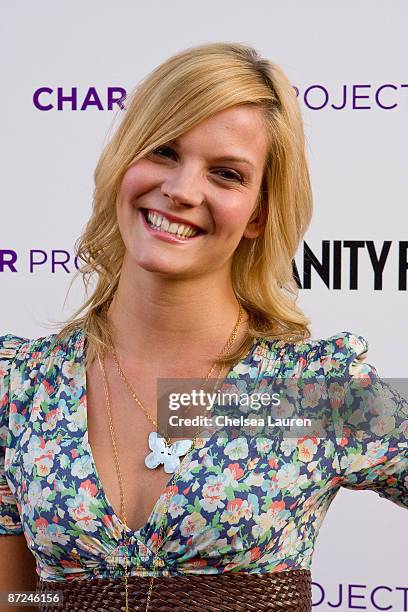 Actress Amber Borycki arrives at the "American Character: A Photographic Journey" Exhibition Opening Celebration at Ace Gallery on May 14, 2009 in...