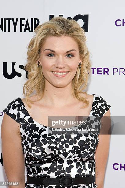 Actress Emily Rose arrives at the "American Character: A Photographic Journey" Exhibition Opening Celebration at Ace Gallery on May 14, 2009 in...