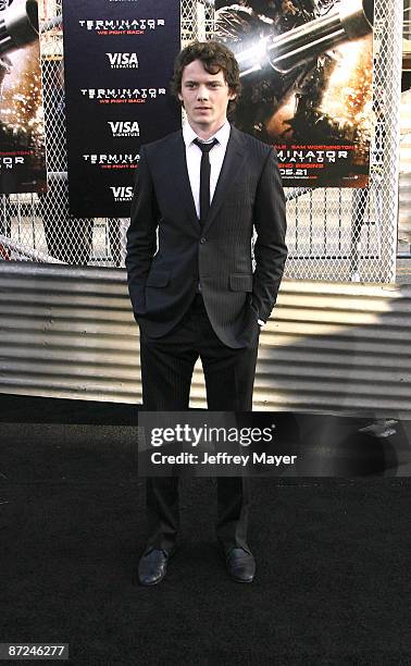 Actor Anton Yelchin arrives at the Los Angeles premiere of "Terminator Salvation" at Grauman's Chinese Theatre on May 14, 2009 in Hollywood,...