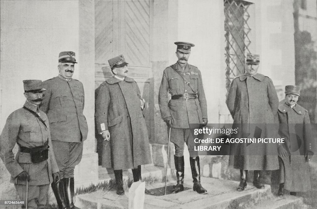 Lord Kitchener visiting the Italian Headquarters