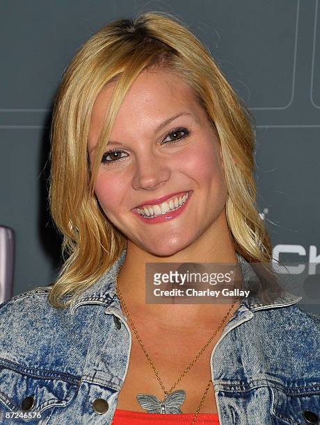 Actress Amber Borycki arrives at the T-Mobile Sidekick LX launch event at Paramount Studios on May 14, 2009 in Hollywood, California.