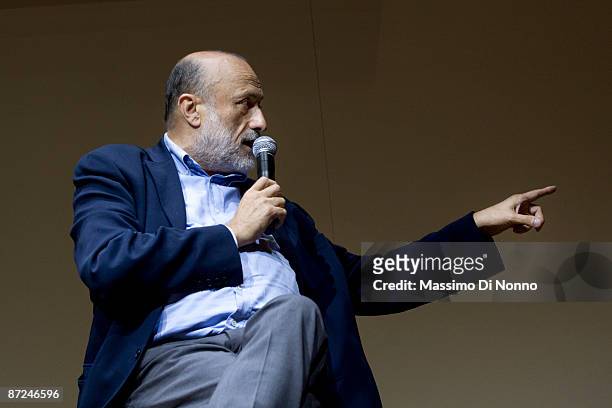 Carlo Petrini founder of Slow Food attends the Turin 2009 International Book Fair on May 15, 2009 in Turin, Italy. The International Book Fair of...