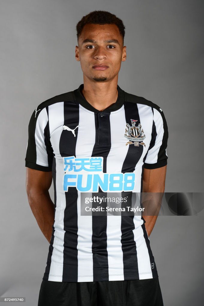 Jacob Murphy Jacob Murphy poses for photos during the Newcastle United First Team ...