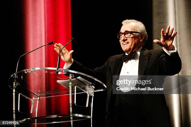 Director Martin Scorsese speaks during the ITV Global Entertainment & The Film Foundations World Premiere of The Restoration of Michael Powell &...