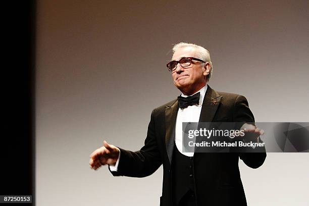 Director Martin Scorsese speaks during the ITV Global Entertainment & The Film Foundations World Premiere of The Restoration of Michael Powell &...