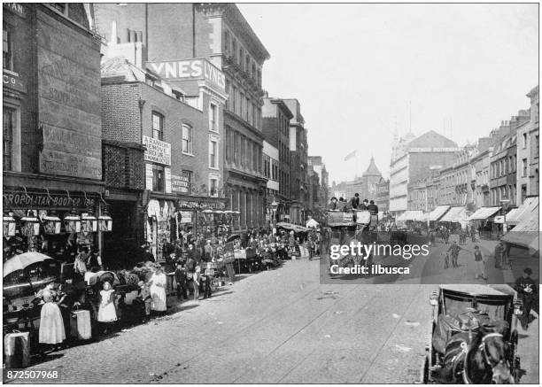 antique photograph of london: shoreditch - shoreditch stock illustrations