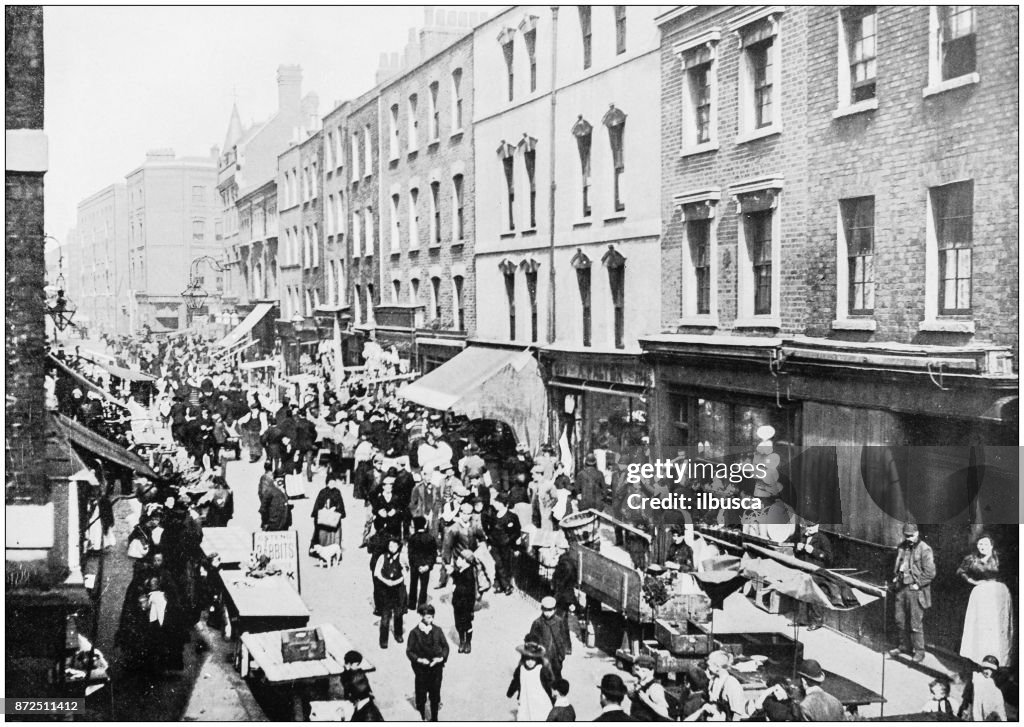 Antique photograph of London: Brick lane
