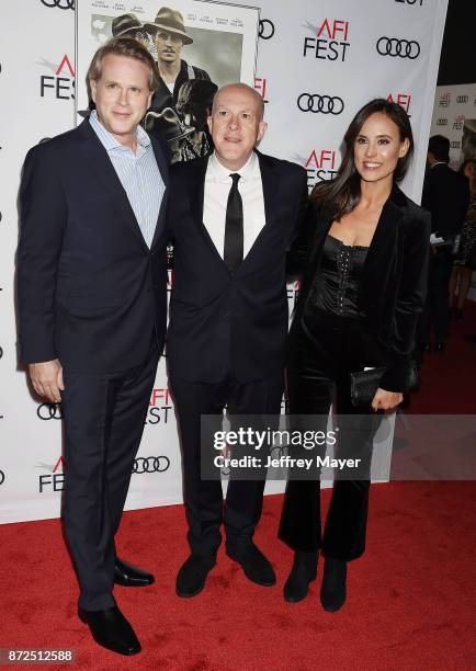 Actor Cary Elwes, producer Cassian Elwes and actor Lisa Marie Kubikoff attend the screening of Netflix's 'Mudbound' at the Opening Night Gala of AFI...