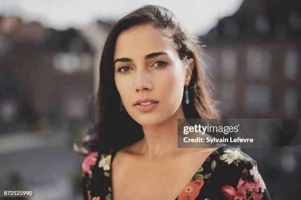Actress Nadia Kounda is photographed for Self Assignment on October 2, 2017 in Namur, France.