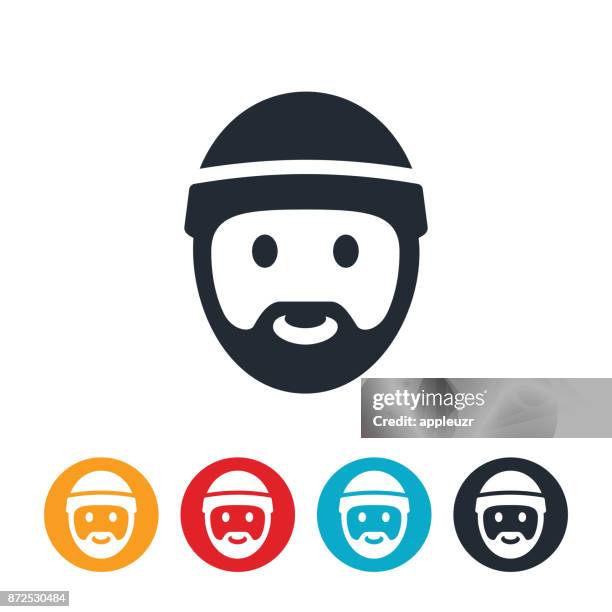 lumberjack icon - winter hat stock illustrations