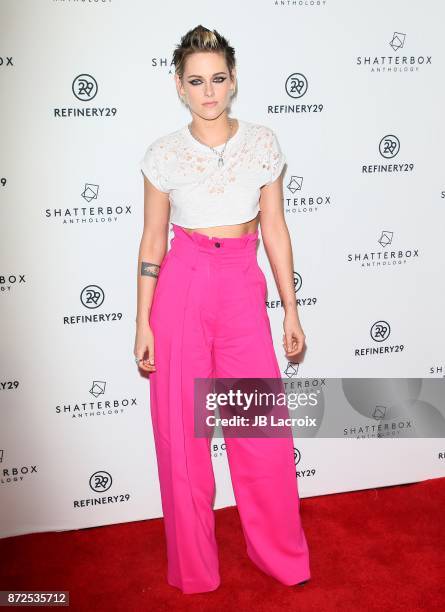 Actress Kristen Stewart attends the premiere of Starlight Studios and Refinery29's 'Come Swim' on November 9, 2017 in Los Angeles, California.