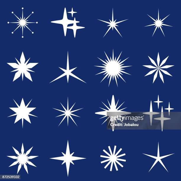 christmas stars - pentagram stock illustrations