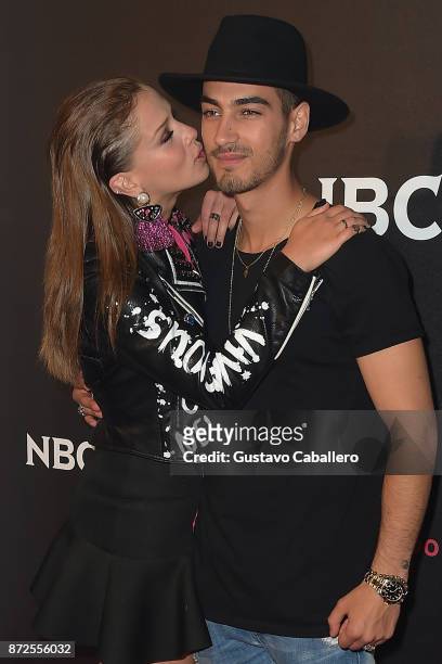 Carolina Miranda and Michel Duval attends the NBCUniversal International Offsite Event at LIV Fontainebleau on November 9, 2017 in Miami Beach,...