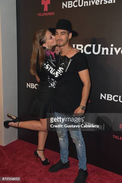 Carolina Miranda and Michel Duval attends the NBCUniversal International Offsite Event at LIV Fontainebleau on November 9, 2017 in Miami Beach,...