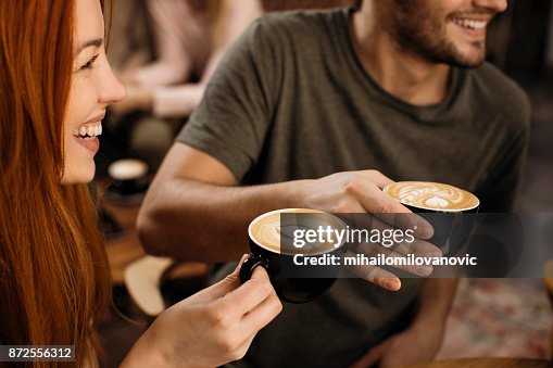 Enjoying coffee Enjoying coffee
