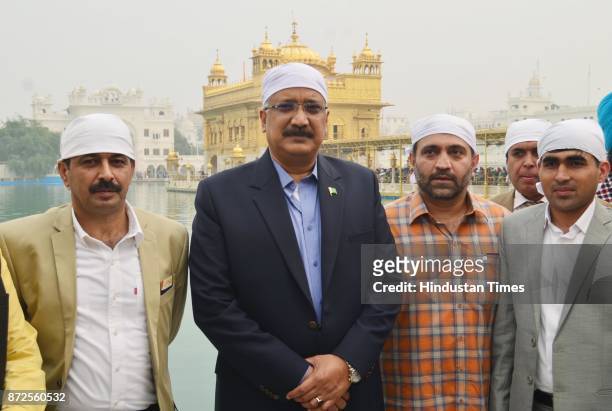 Director general Pakistan Rangers Sindh Major General Mohammad Saeed with delegation member and SGPC officials paying obeisance at Golden Temple, on...