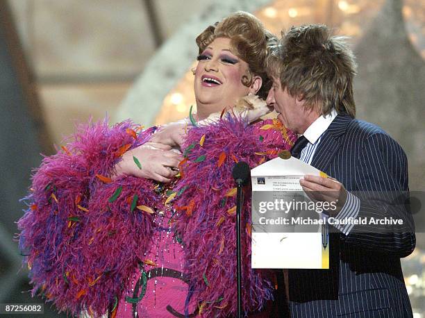 Harvey Fierstein and Rod Stewart