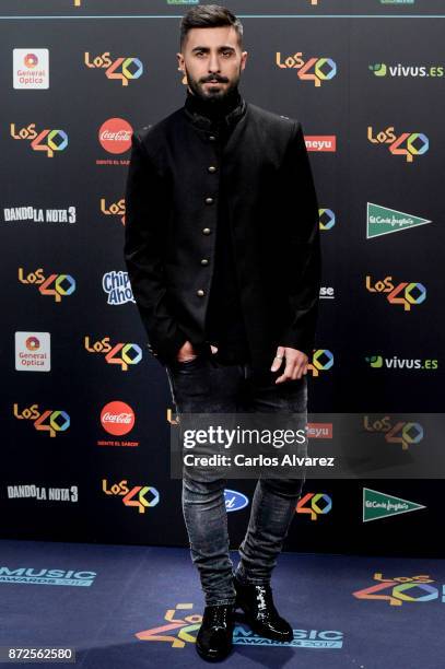 Rayden attends 'Los 40 Music Awards' photocall at WiZink Center on November 10, 2017 in Madrid, Spain.