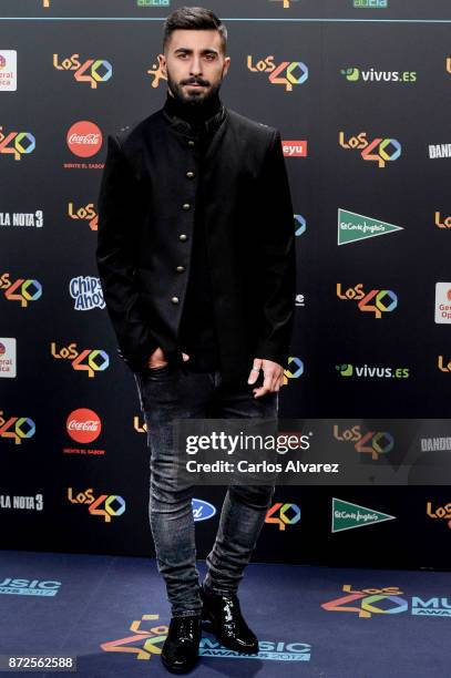 Rayden attends 'Los 40 Music Awards' photocall at WiZink Center on November 10, 2017 in Madrid, Spain.