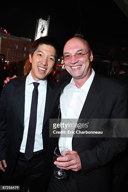 Exec. Producer Dan Lin and Producer Moritz Borman at Warner Bros. Pictures U.S. Premiere of "Terminator Salvation" on May 14, 2009 at Grauman's...