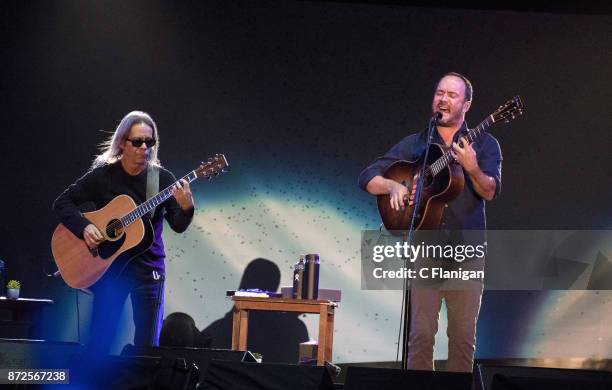 Dave Matthews and Tim Reynolds perform during the Band Together Bay Area Benefit Concert at AT&T Park on November 9, 2017 in San Francisco,...