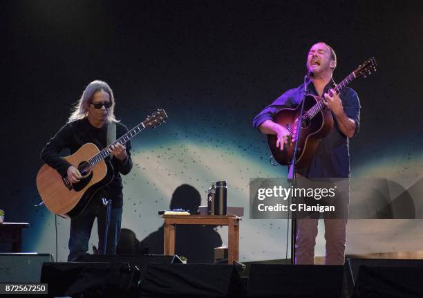 Dave Matthews and Tim Reynolds perform during the Band Together Bay Area Benefit Concert at AT&T Park on November 9, 2017 in San Francisco,...